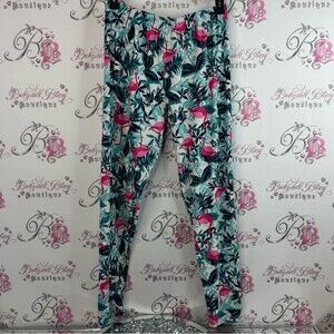 Sweetlegs tights leggings flamingo 🦩 flower leafs Tropical Print Leggings